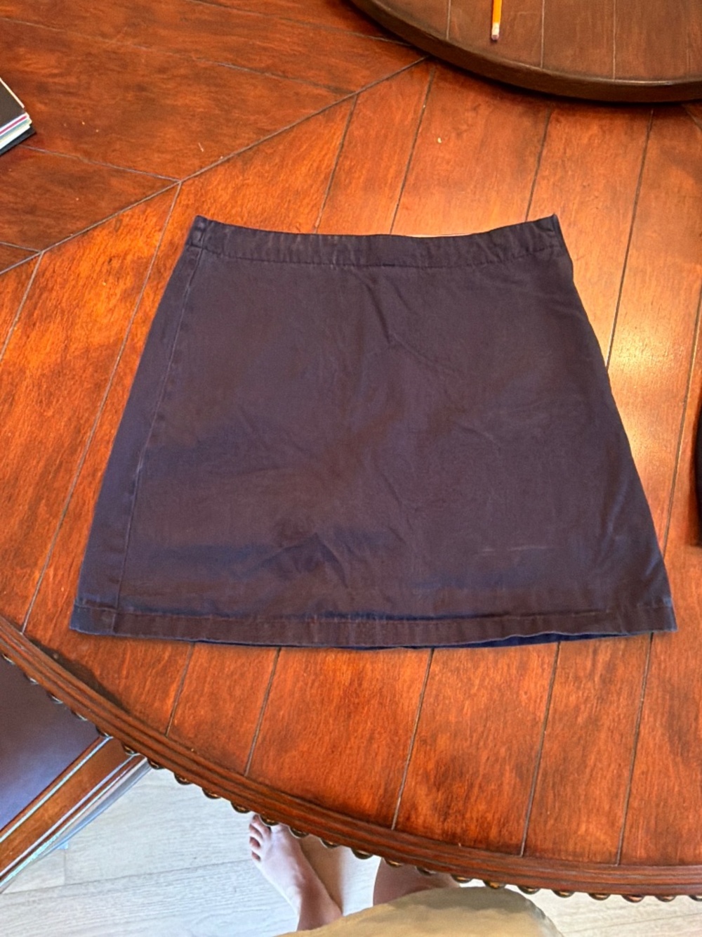 lands end skirt with build in shorts size 14 navy